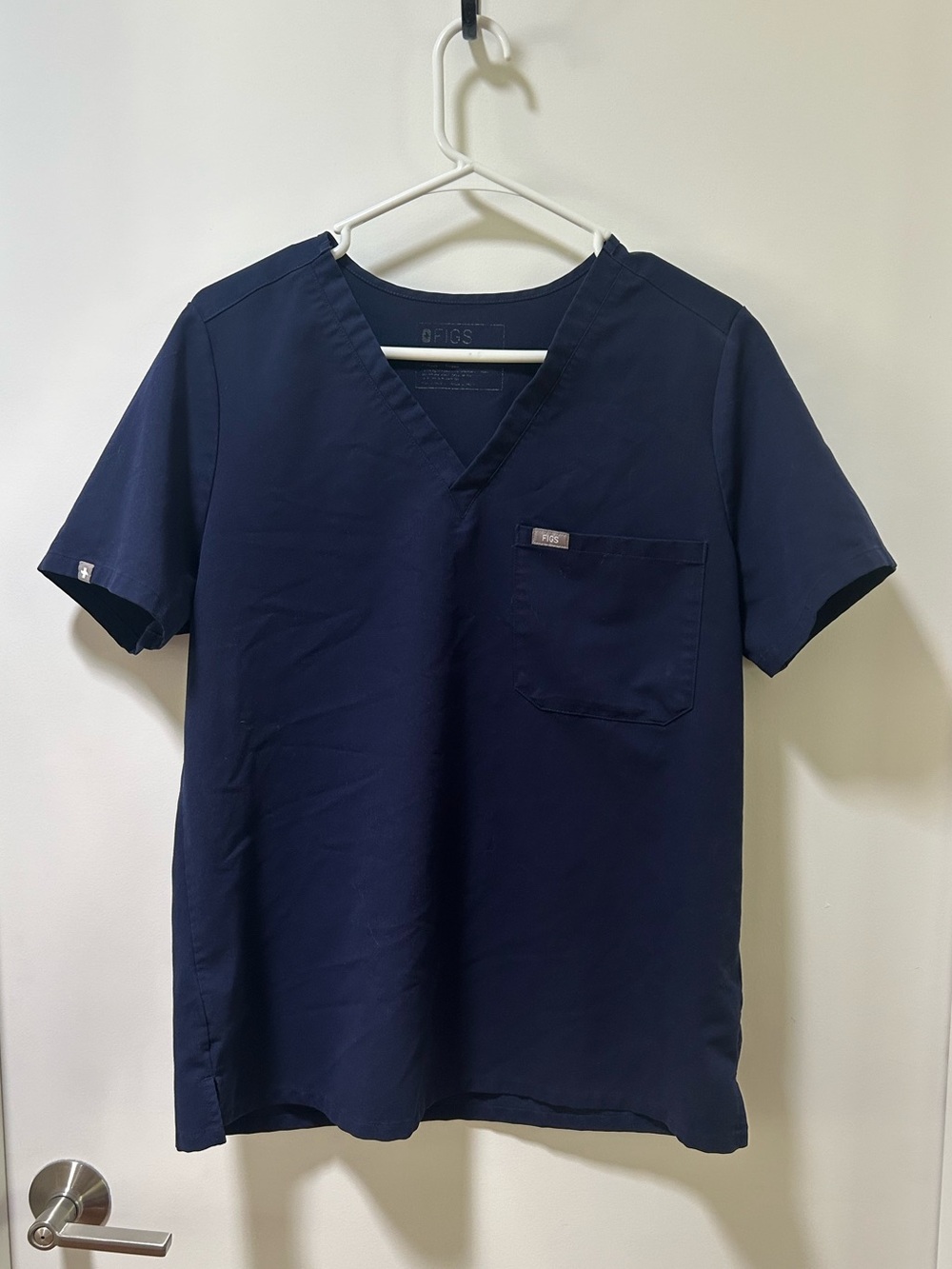 Figs Navy Blue Scrub Top